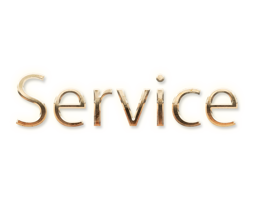 WORD SERVICE gold text typography PNG images free